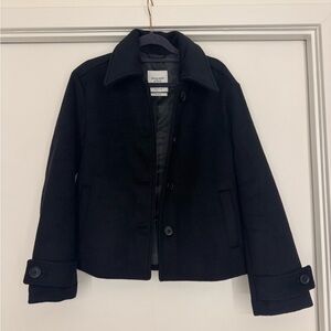Abercrombie & Fitch Black Wool Blend Jacket